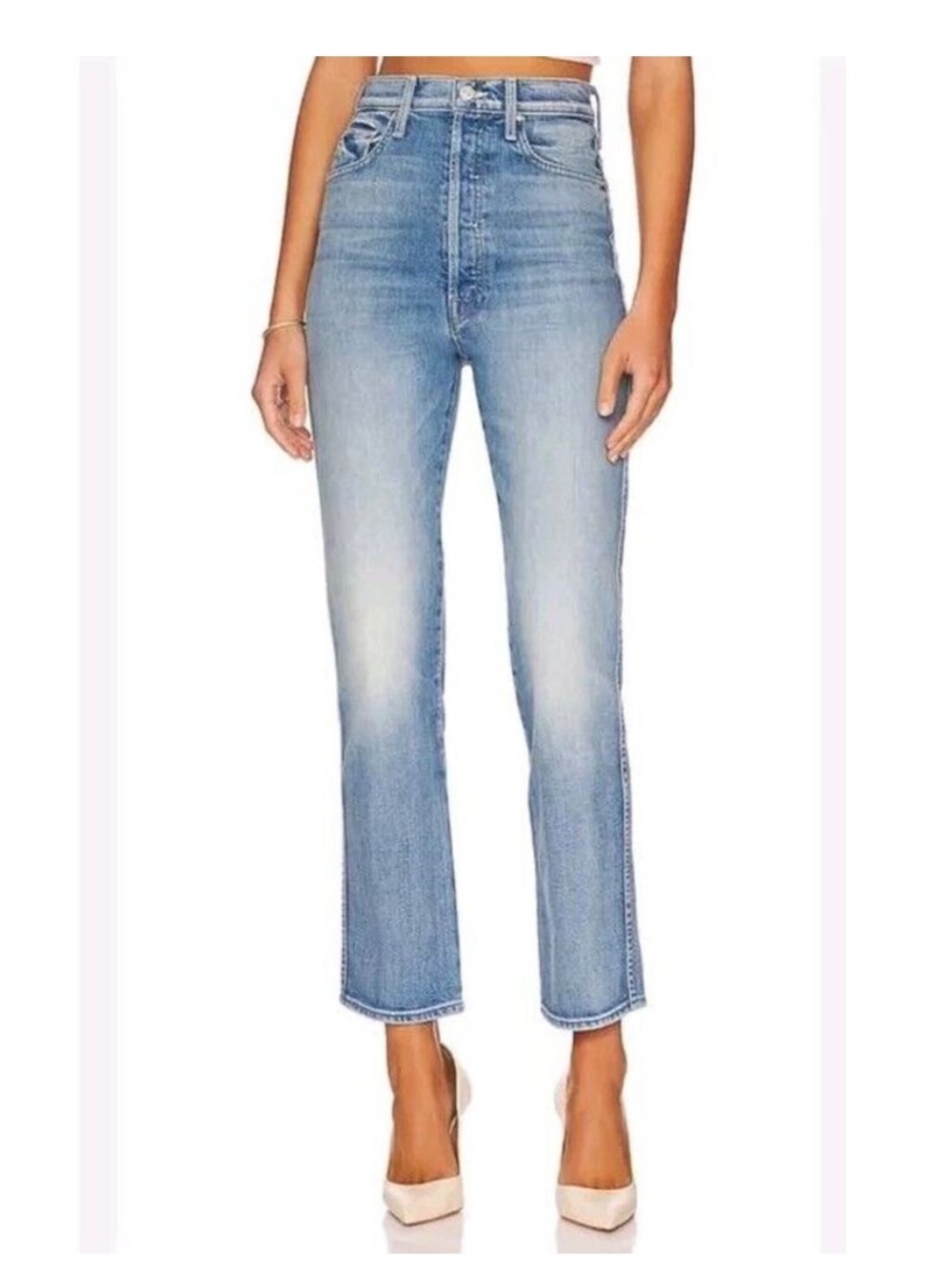 Mother Superior Tippy Top Frisky Flood in Crashing Straight Jeans 26